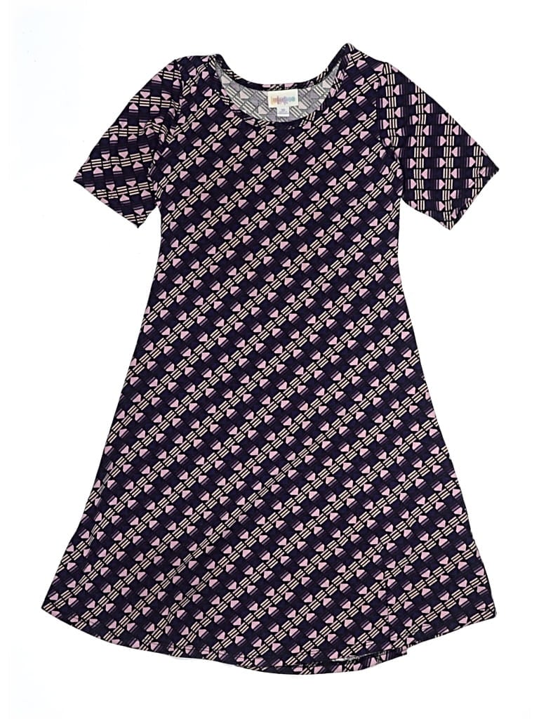 Pre-owned Lularoe Kids' Dress In Burgundy