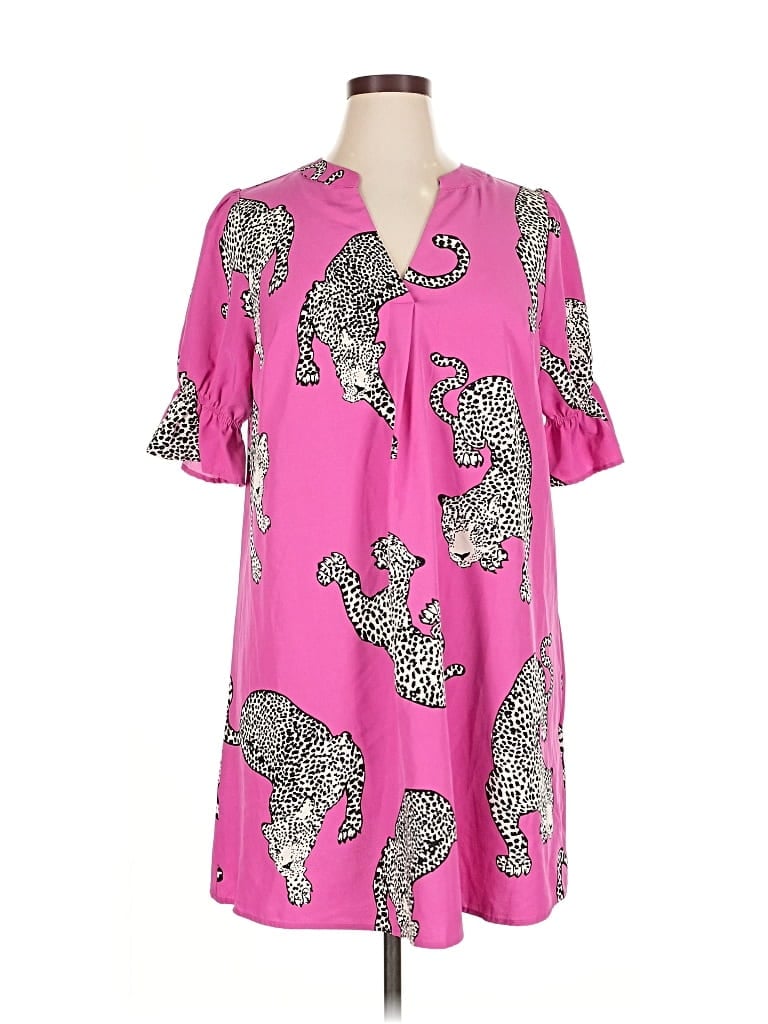 Pre-owned Shein Curve Casual Dress In Pink