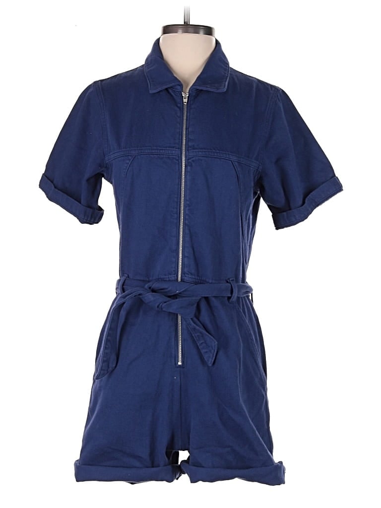 Pre-owned Reformation Jeans Romper In Blue