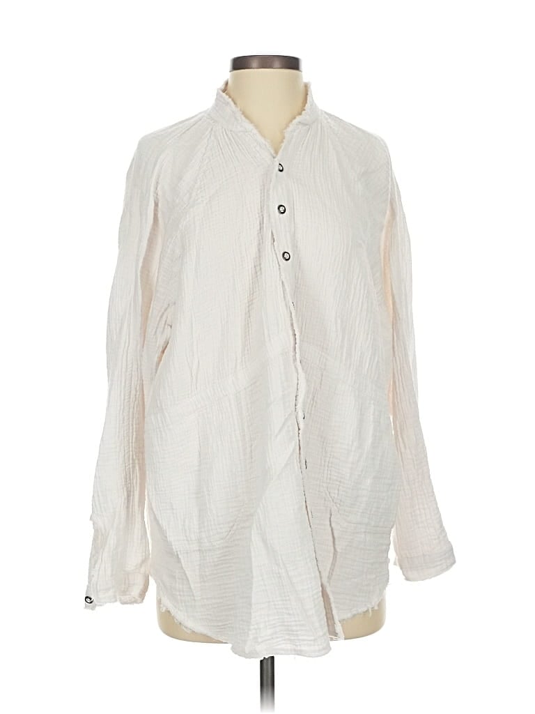 WE THE FREE Pre-owned Long Sleeve Button Down Shirt In White