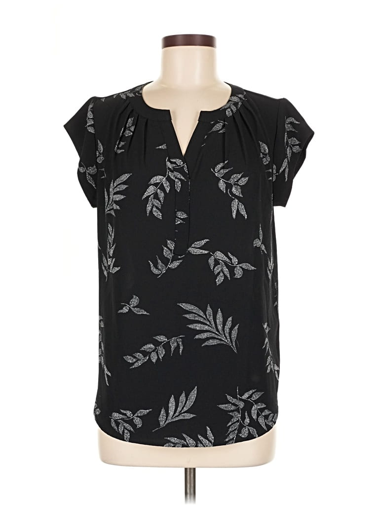 Pre-owned 41hawthorn Short Sleeve Blouse In Black