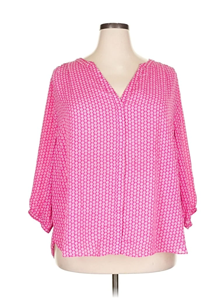 NYDJ Pre-owned 3/4 Sleeve Blouse In Pink