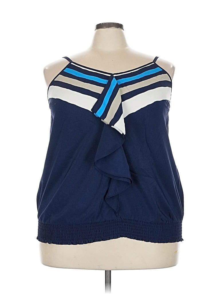 LANE BRYANT Pre-owned Sleeveless Blouse In Blue
