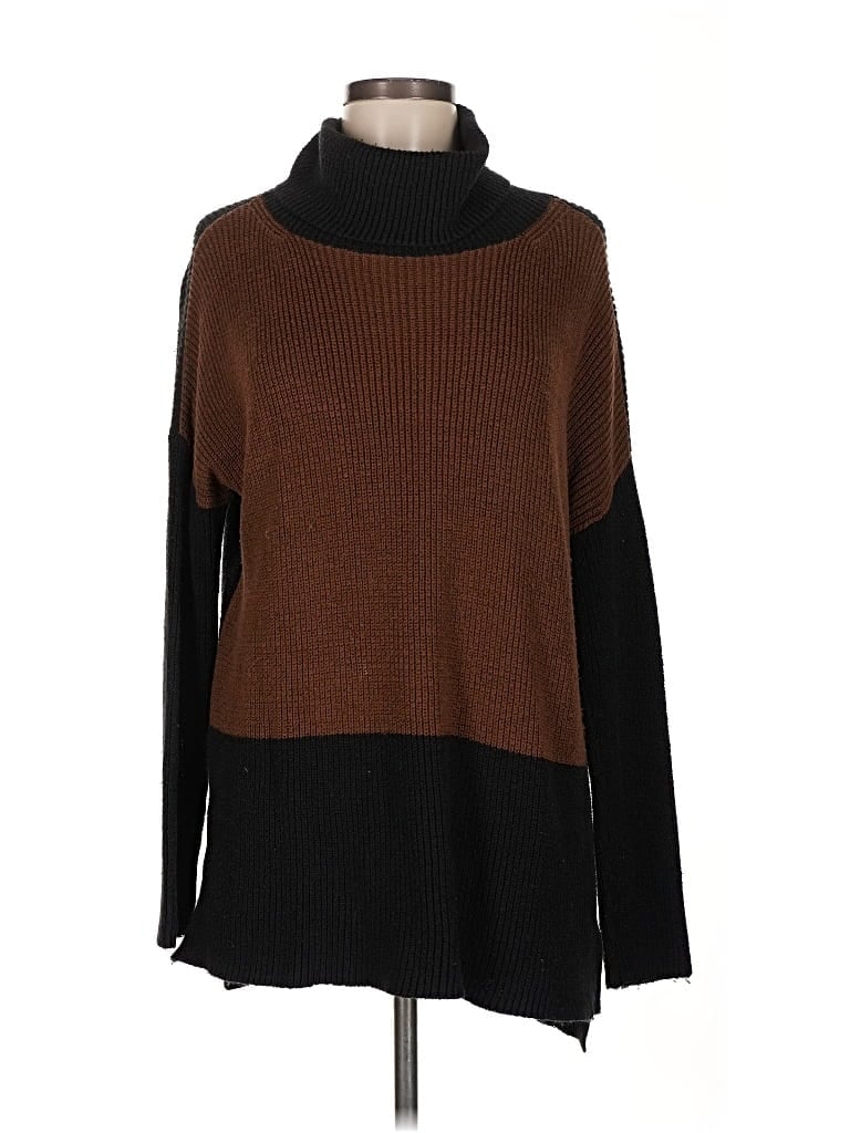 Pre-owned Ann Taylor Factory Turtleneck Sweater In Brown