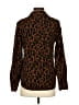 Miss Selfie Animal Print Brown Long Sleeve Blouse Size S - photo 2