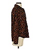 Miss Selfie Animal Print Brown Long Sleeve Blouse Size S - photo 4