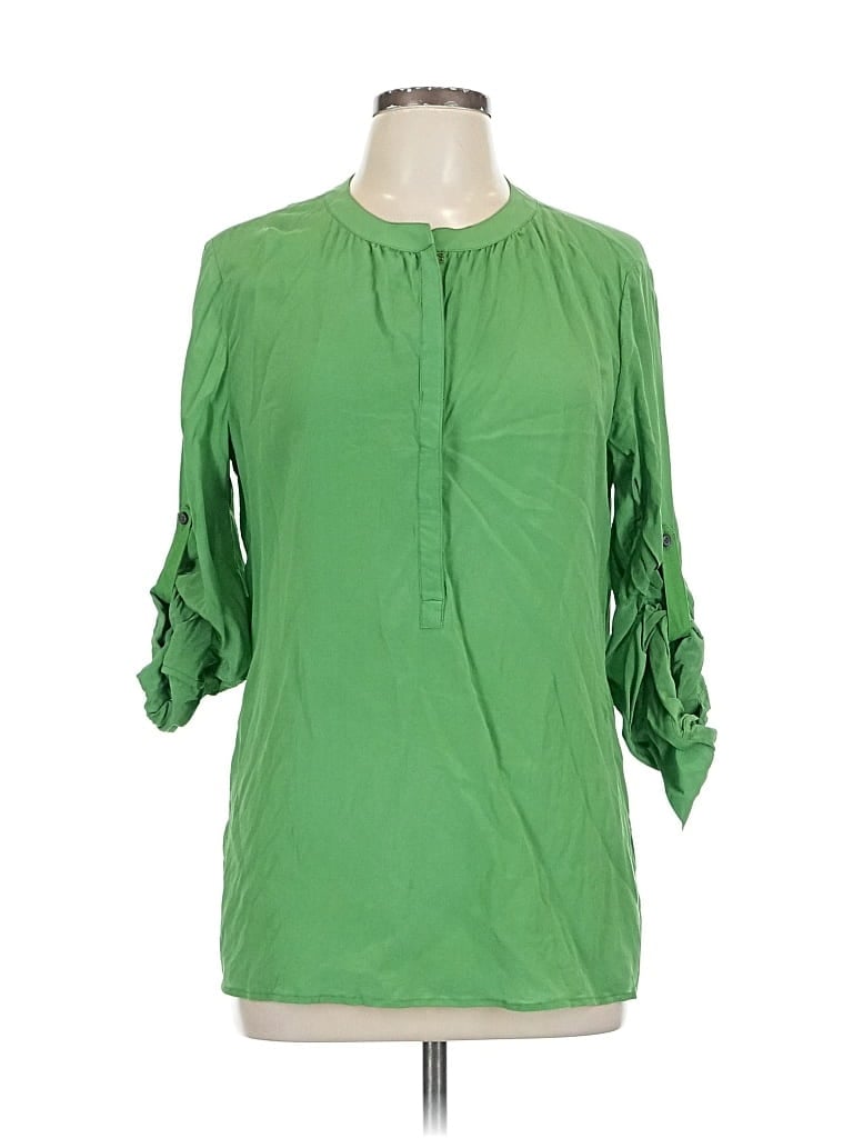 BANANA REPUBLIC Pre-owned 3/4 Sleeve Blouse In Green