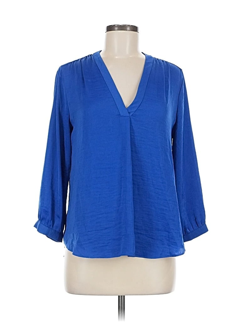 Pre-owned Vince Camuto 3/4 Sleeve Blouse In Blue
