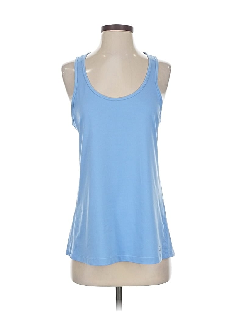 Pre-owned Calia By Carrie Underwood Tank Top Blue Halter Neckline Tops