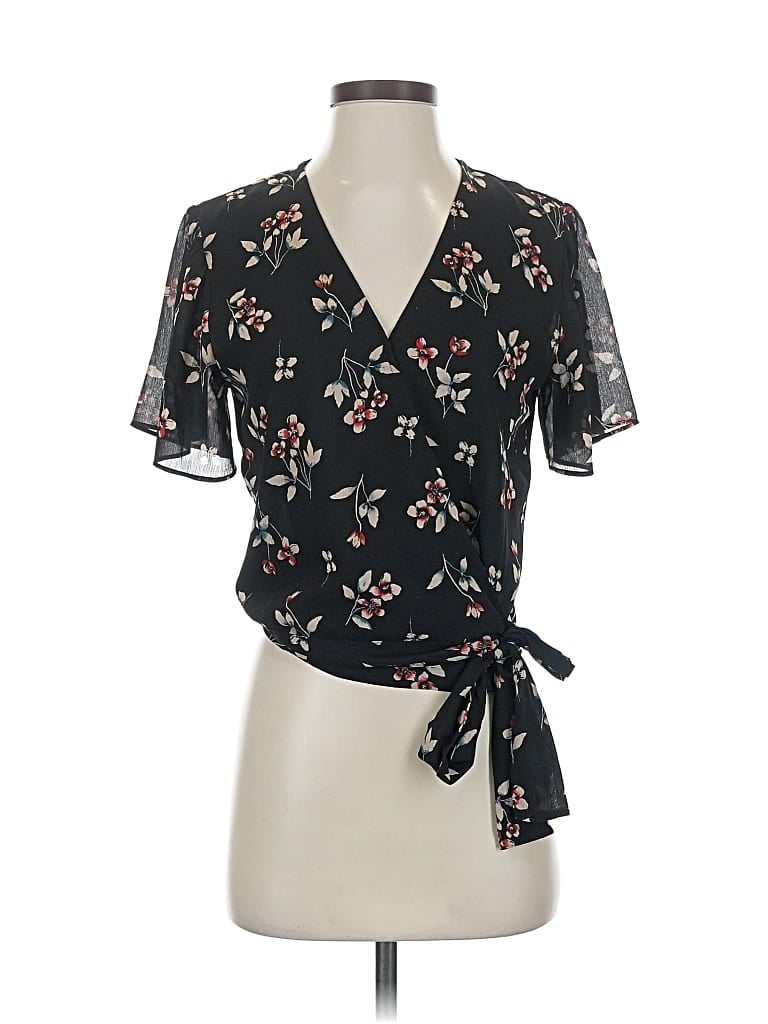 MADEWELL Pre-owned Short Sleeve Blouse In Black