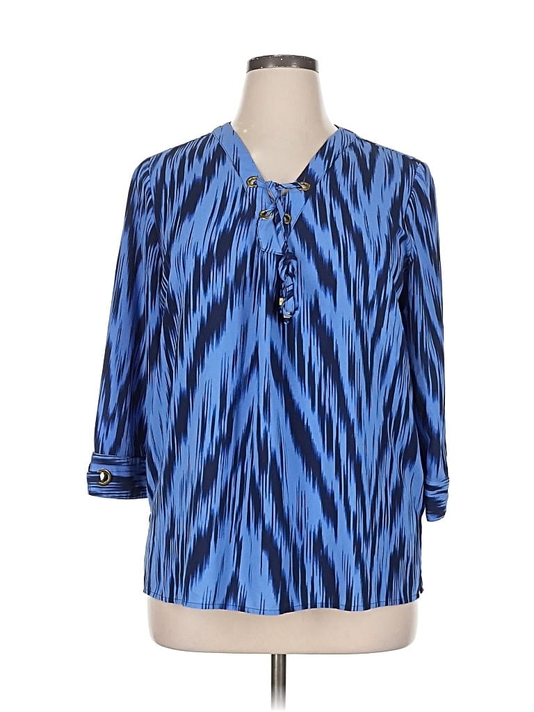 MICHAEL MICHAEL KORS Pre-owned 3/4 Sleeve Blouse In Blue