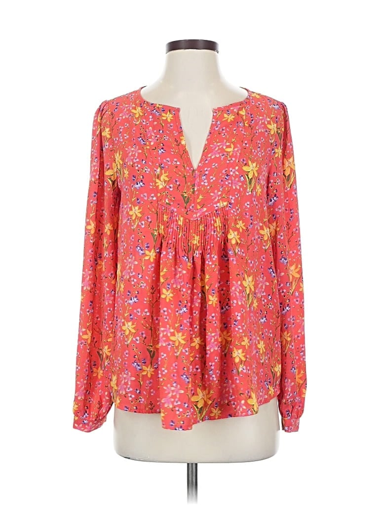 Pre-owned Gap Long Sleeve Blouse In Pink