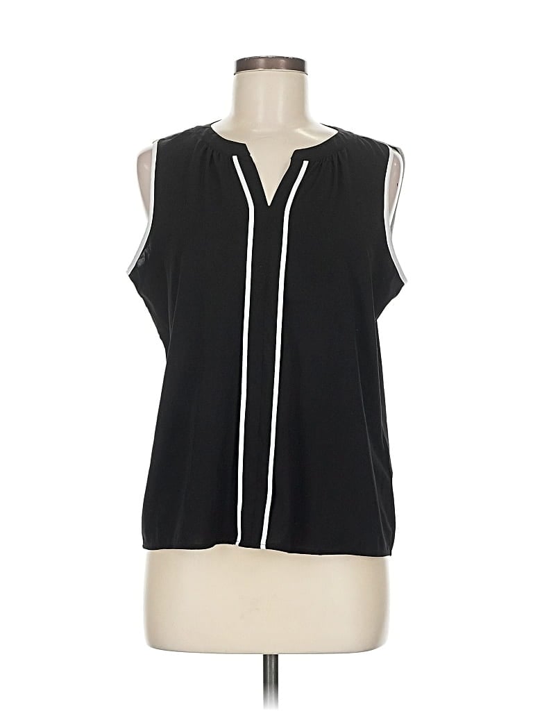 Pre-owned Calvin Klein Sleeveless Blouse In Black