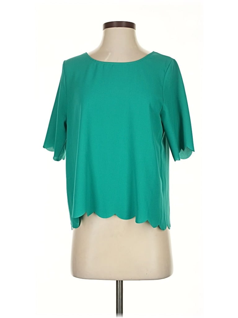 EVERLY Pre-owned Short Sleeve Blouse In Green