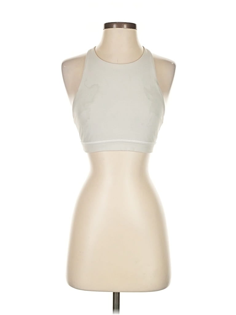 Pre-owned Lululemon Athletica Sports Bra In White
