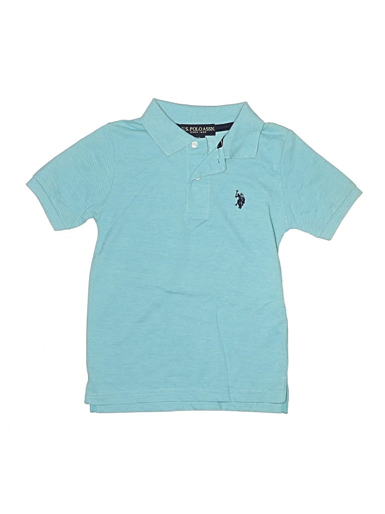 Pre-owned U.s. Polo Assn Kids' Short Sleeve Polo In Blue