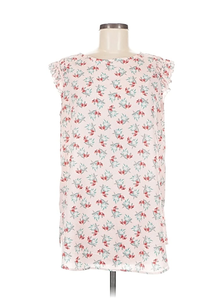 Pre-owned Ann Taylor Loft Sleeveless Blouse In White