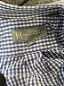 Hickey Freeman 100% Cotton Checkered-gingham Blue Long Sleeve Button-Down Shirt Size 12 - photo 3
