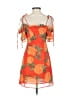 Topshop 100% Polyester Tropical Orange Cocktail Dress Size 2 - photo 2