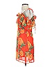 Topshop 100% Polyester Tropical Orange Cocktail Dress Size 2 - photo 5