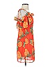 Topshop 100% Polyester Tropical Orange Cocktail Dress Size 2 - photo 4