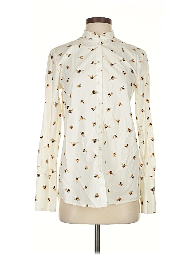 Pre-owned Victoria Beckham For Target Long Sleeve Blouse In White