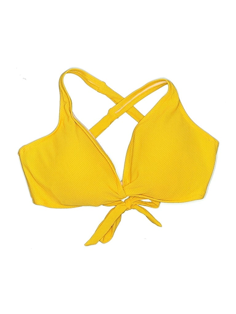 Pre-owned Shade & Shore Swimsuit Top Yellow Swimwear