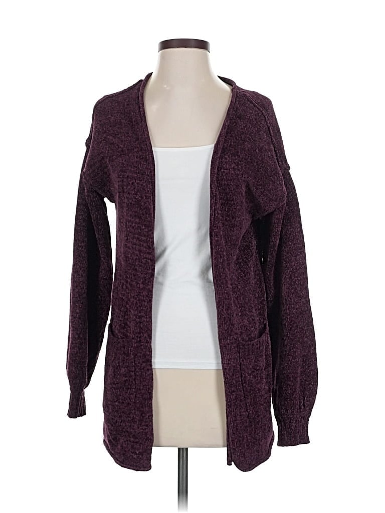 Pre-owned Free Press Cardigan Sweater In Purple