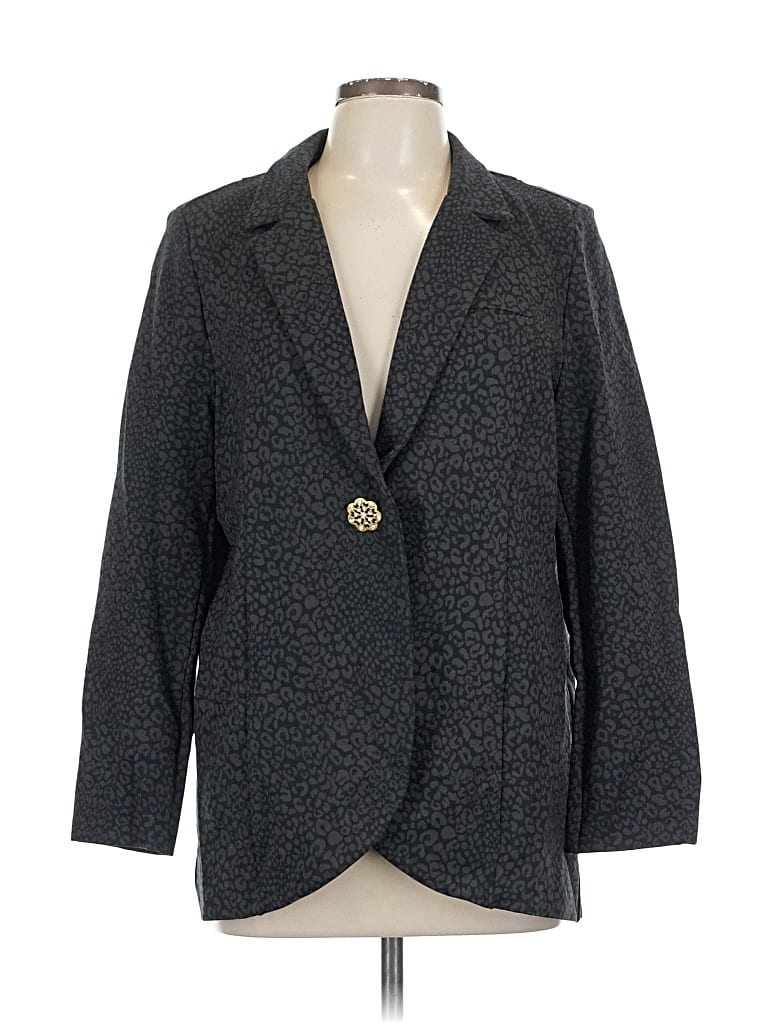 Pre-owned Soft Surroundings Blazer Jacket In Gray