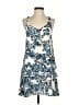 Parker 100% Polyester Print Blue Casual Dress Size XS - photo 1
