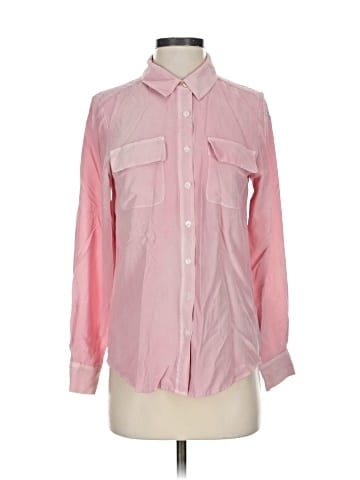 GUESS by Marciano Long Sleeve Silk Top (view 1)