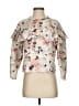 Rebecca Taylor 100% Cotton Floral Silver Pullover Sweater Size S - photo 1