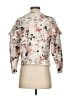 Rebecca Taylor 100% Cotton Floral Silver Pullover Sweater Size S - photo 2