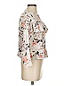 Rebecca Taylor 100% Cotton Floral Silver Pullover Sweater Size S - photo 4