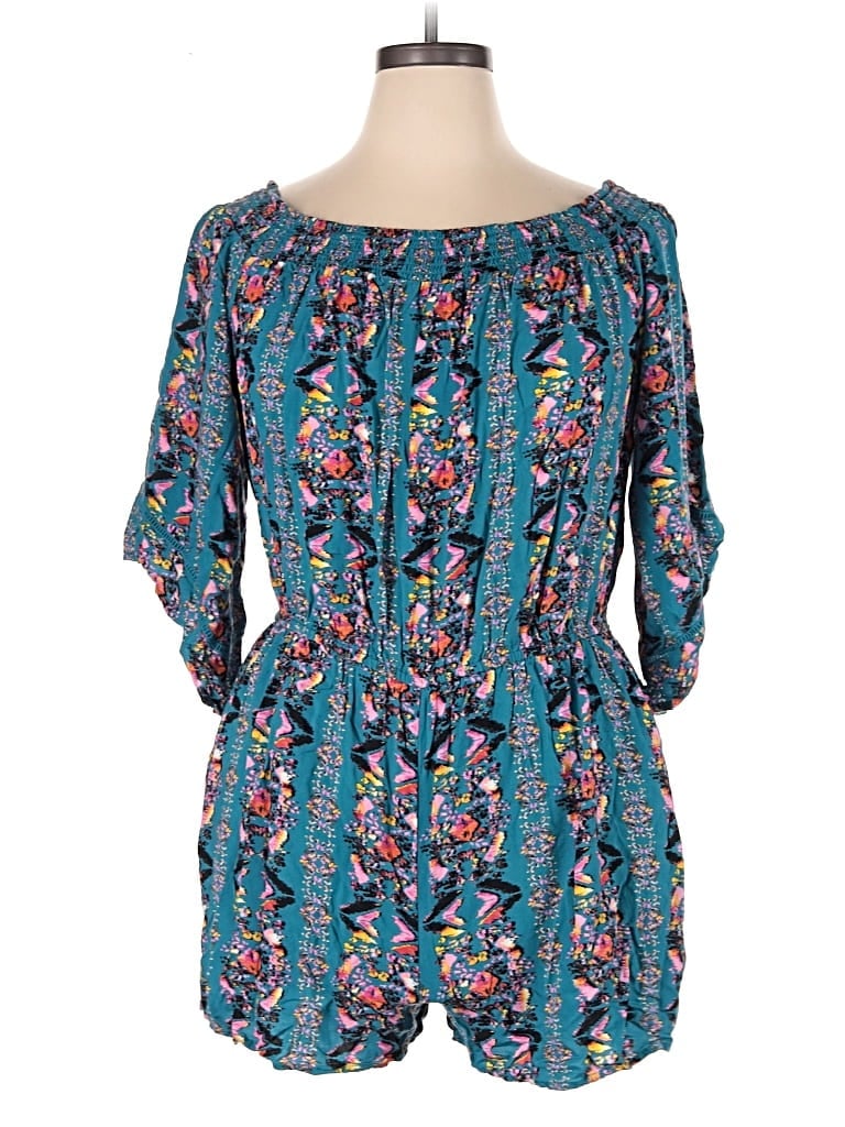 Pre-owned Xhilaration Romper In Blue