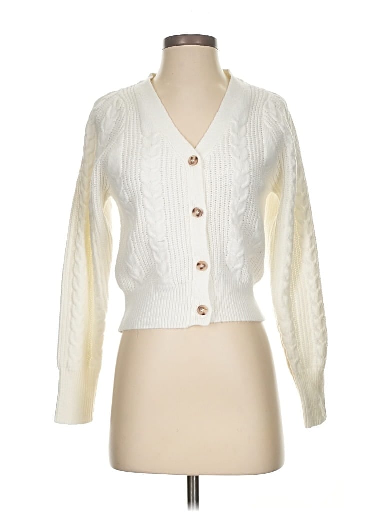 JESSICA SIMPSON Pre-owned Cardigan Sweater In White