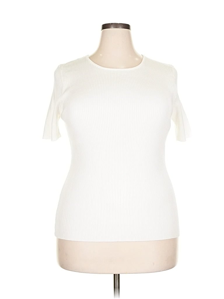 Pre-owned Zesica Cardigan Sweater In White