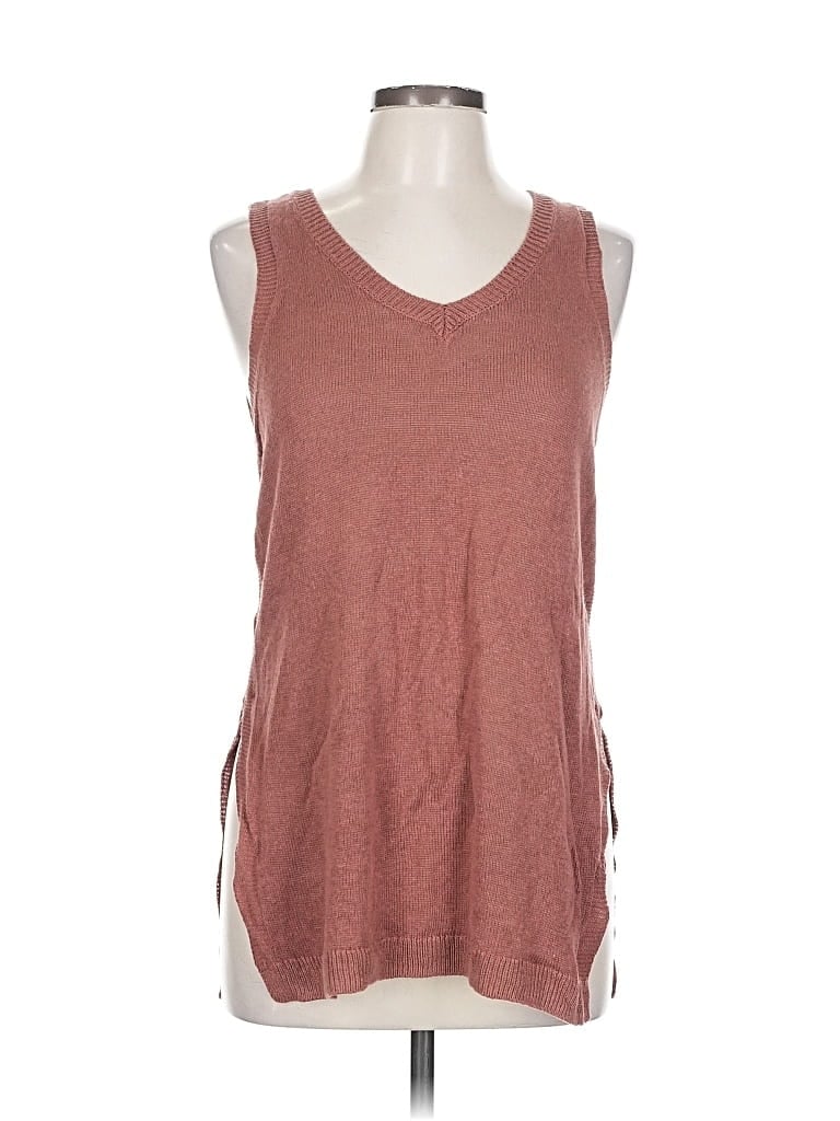 Pre-owned J By Joie Sleeveless Top Brown V Neck Tops