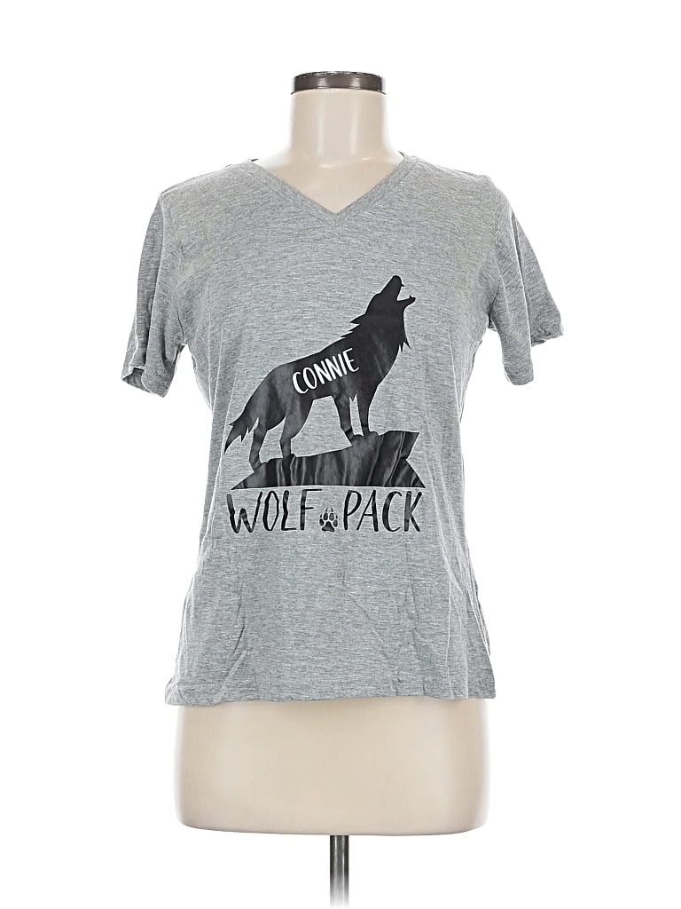 Pre-owned Assorted Brands Short Sleeve T-shirt In Gray