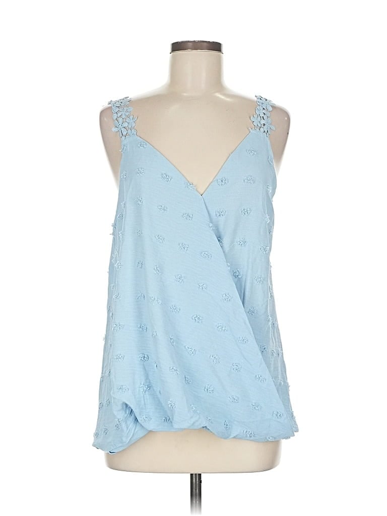 Pre-owned Chicme Sleeveless Blouse In Blue