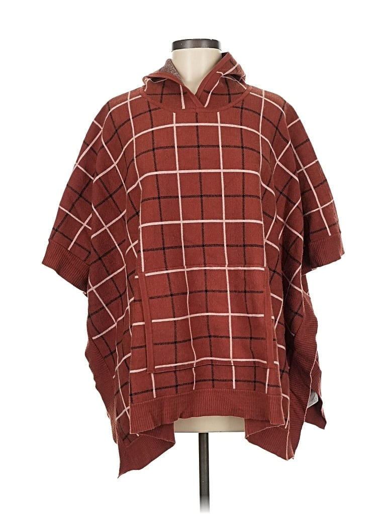 Pre-owned Tahari Poncho In Burgundy