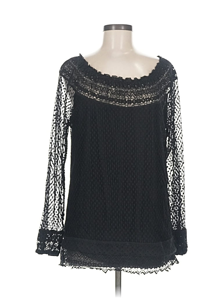 MAX STUDIO Pre-owned Long Sleeve Blouse In Black