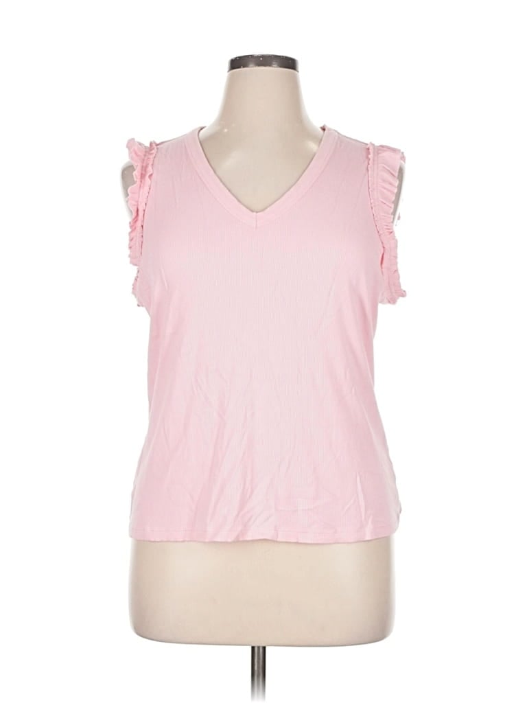 Pre-owned Nine West Sleeveless Top Pink Sweetheart Neckline Tops