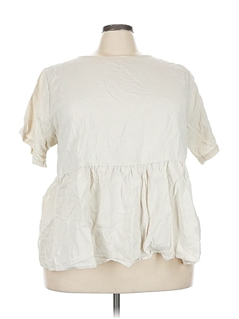 Pre-owned Tradlands Short Sleeve Blouse In White