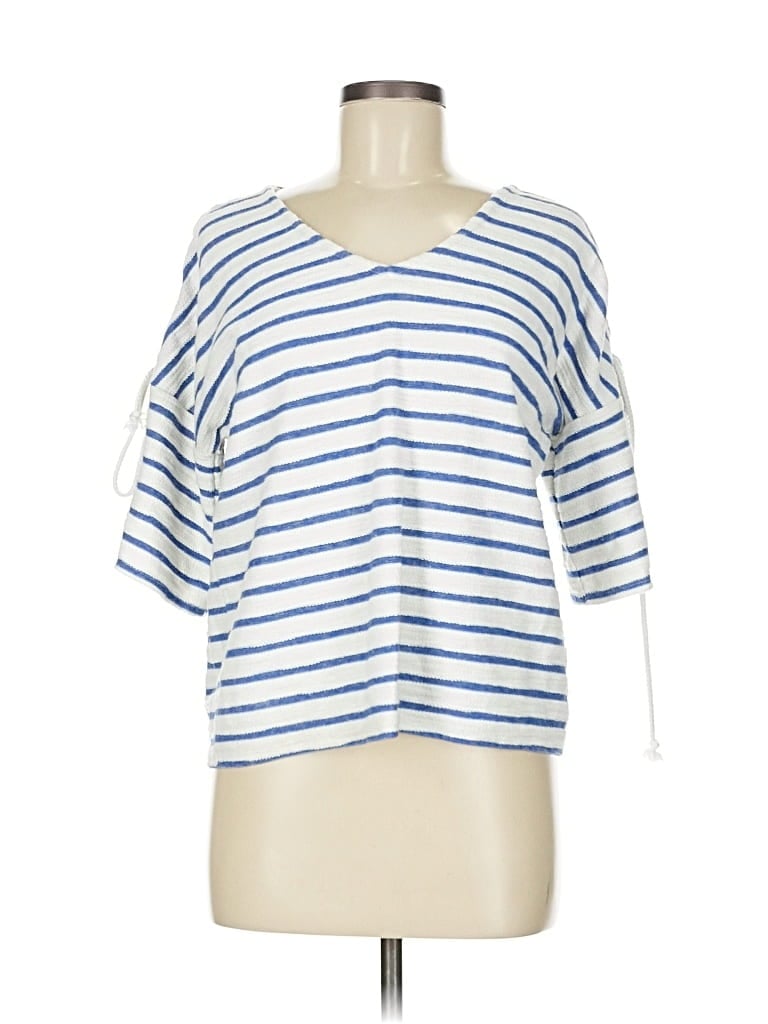 Pre-owned Jane And Delancey 3/4 Sleeve T-shirt In Blue