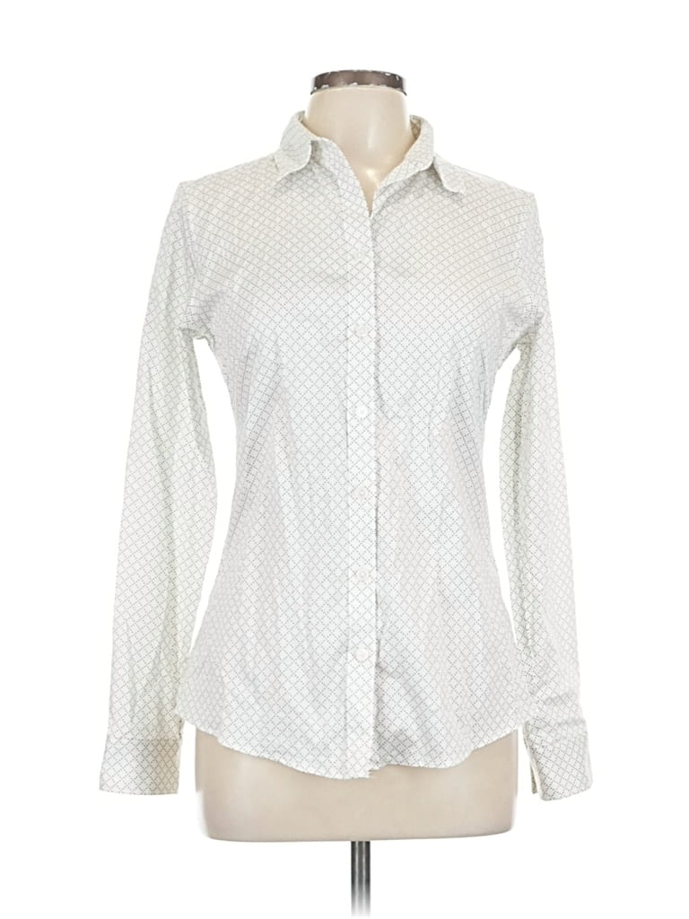 Pre-owned Banana Republic Long Sleeve Button Down Shirt In White