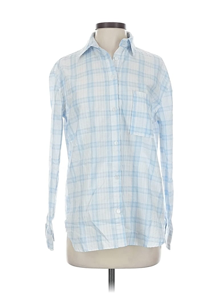 Pre-owned Rsq Long Sleeve Blouse In Blue