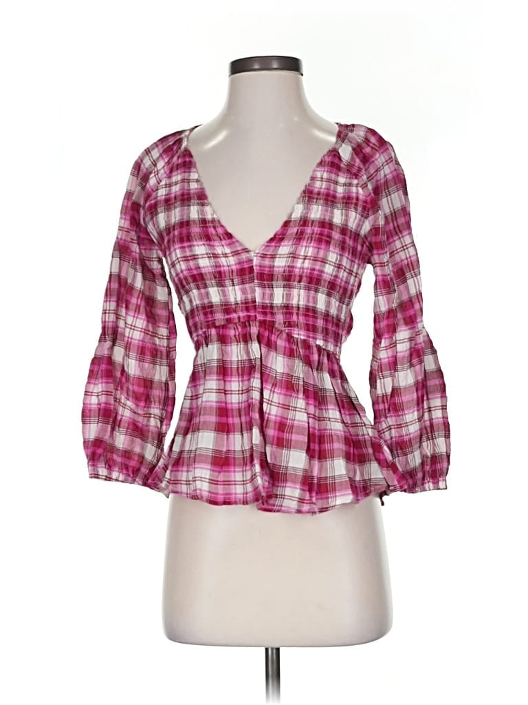 COPPER KEY Pre-owned 3/4 Sleeve Blouse In Pink