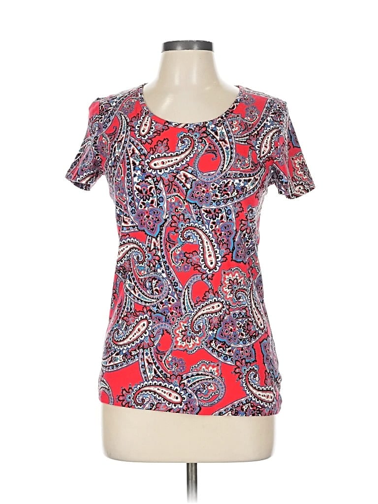 Pre-owned Jones New York Sport Short Sleeve T-shirt In Red