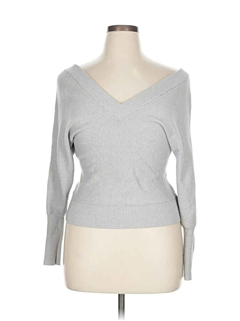 Pre-owned Express Pullover Sweater In Silver